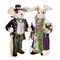 Karen Didion 22.0 Inch Emerson And Violet Bunny Easter Figurine Set , Bling Spring Decor Easter Hand-Made